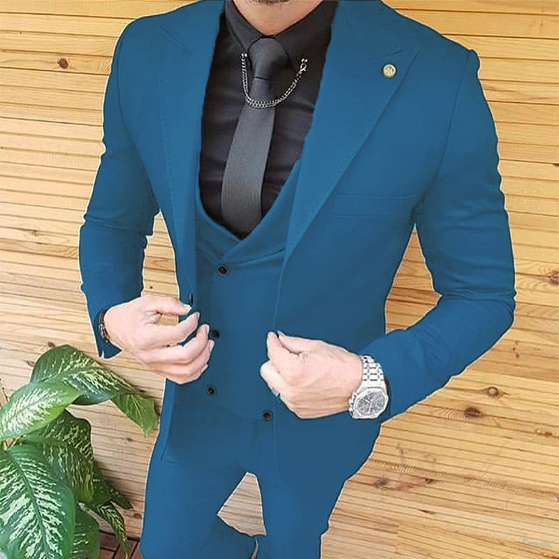 Slim Fit Suit for Men (Jacket & Pant & Vest)