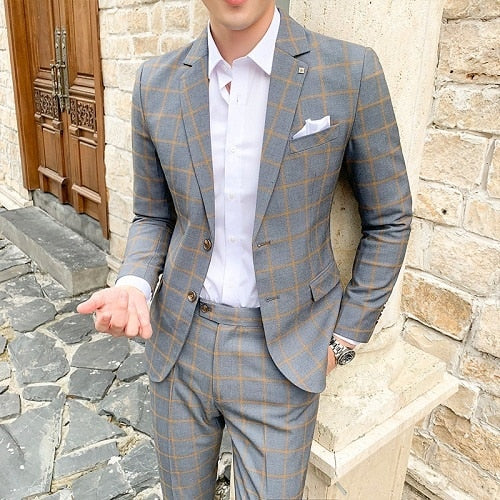 Male Wedding Business Formal Suit Luxury Slim Fit