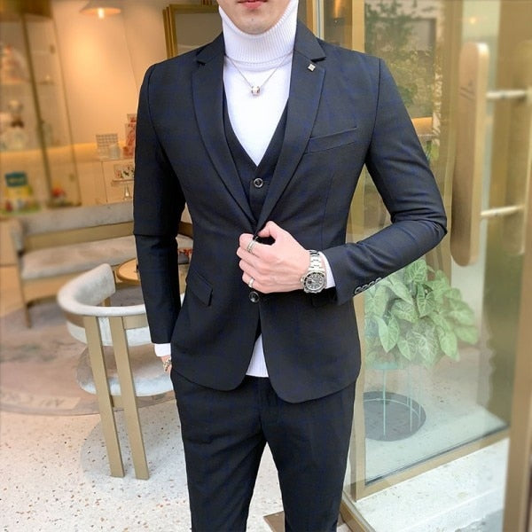 Male Wedding Business Formal Suit Luxury Slim Fit